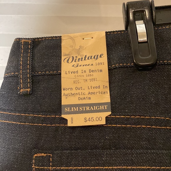 NWT Vintage genes, mens  dark gray blue jean are stretch and comfortable. - Picture 7 of 8